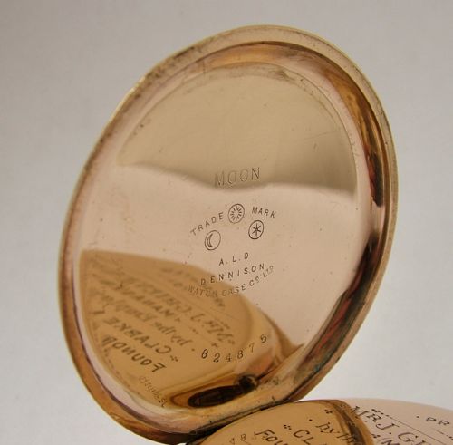 fig 2. Antique 1908 Waltham Traveler gold filled pocket watch