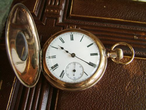 Antique Omega "Labrador" Half Hunter Pocket Watch