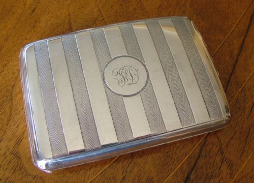 Antique 1919 English Silver Card / Cigarette Case