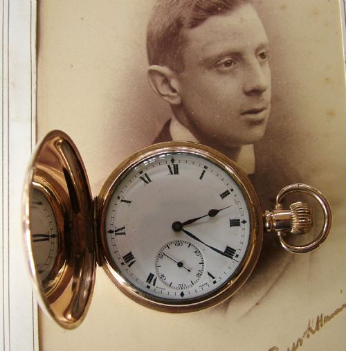 A 1920s Vertex 10ct Gold Filled Full Hunter Pocket Watch.