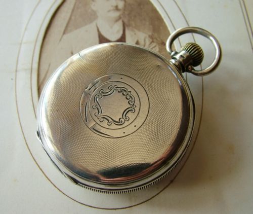 fig 1. Vintage silver pocket watch, 1929