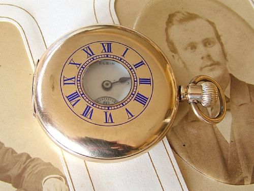 Antique Half Hunter Elgin Pocket Watch, 1911
