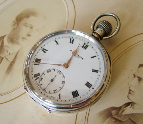 1930s J W Benson Silver Pocket Watch