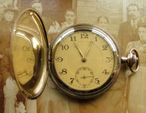 1930s Gold Plated Full Hunter Pocket Watch