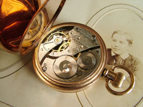fig 1. Waltham full hunter pocket watch, 1927