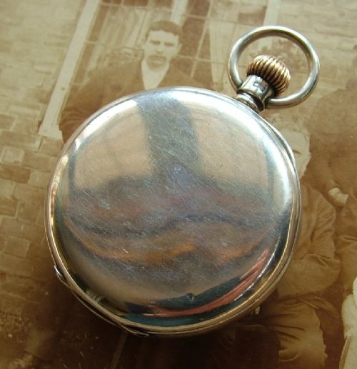 fig 1. Antique silver pocket watch, 1906