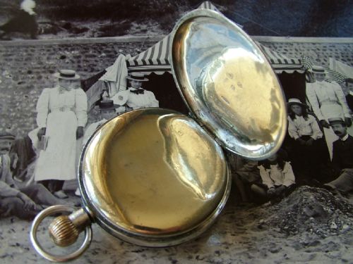fig 2. Antique silver Buren pocket watch, 1918