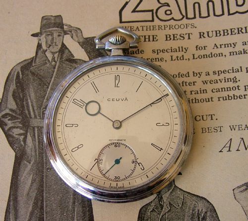 A Vintage 1940s Ceuva Stem Winding Pocket Watch