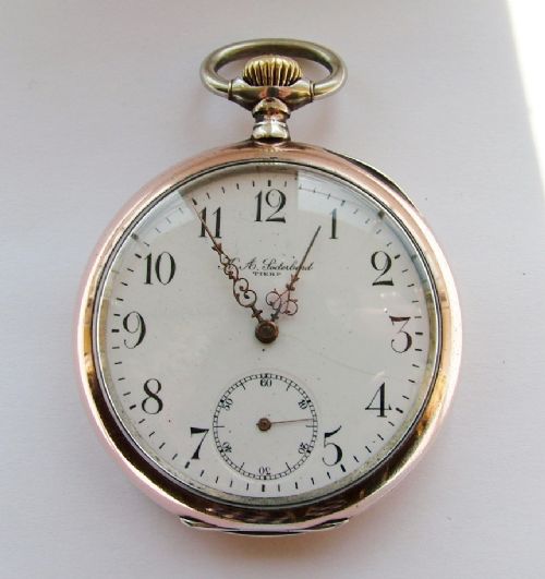 fig 1. Antique Omega pocket watch, circa 1910s