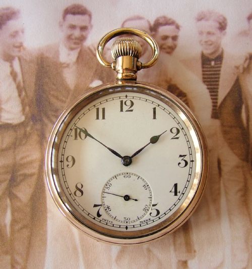 A Vintage 1920s Cyma Gold Plated Pocket Watch.