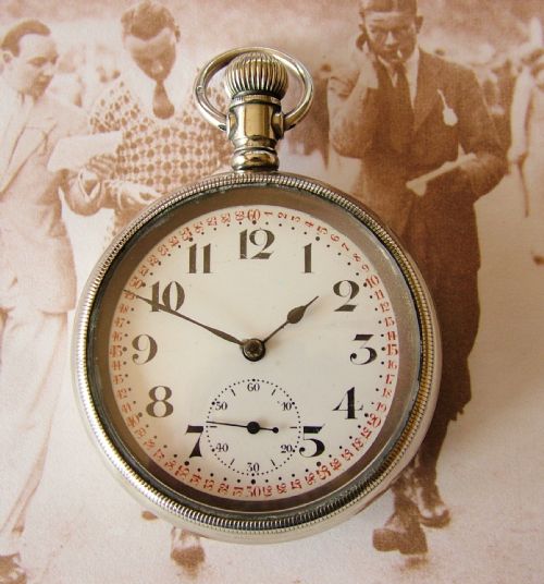 Antique Buren Stem Winding Pocket Watch Circa 1900.