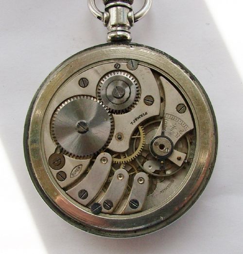 fig 2. Antique Buren stem winding pocket watch circa 1900.