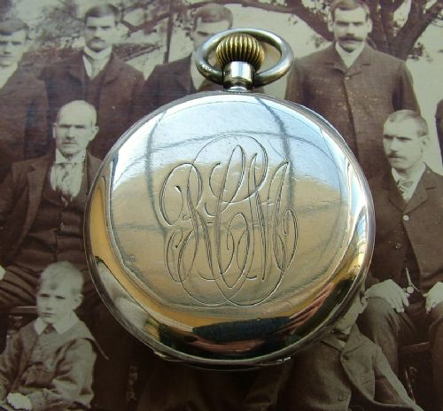 fig 1. Antique English silver pocket, Inglis & Sons, York
