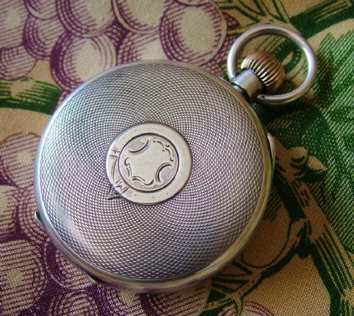 fig 1. Antique Fleurier silver pocket watch, 1919