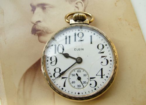 1938 Elgin 10k Rolled Gold Pocket Watch