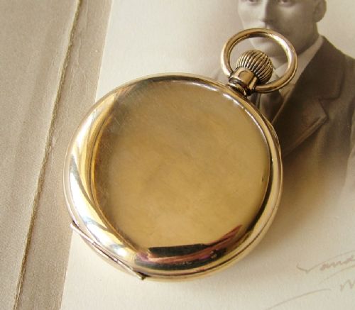 fig 1. Antique stem-winding pocket watch, circa 1910s