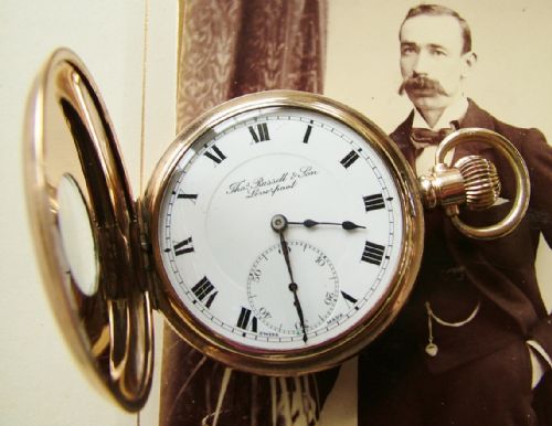 fig 1. Antique Thomas Russell of Liverpool pocket watch