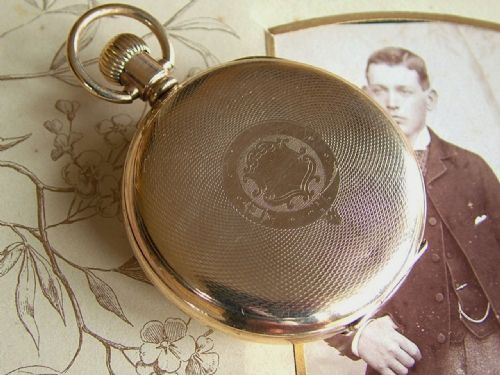fig 2. Antique Elgin half hunter pocket watch