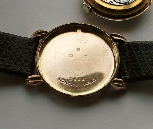 fig 2. Gents 9ct rose gold Trebex wrist watch, 1948