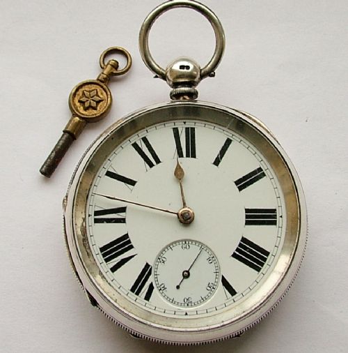 Antique Silver Fusee Pocket Watch, Y J Rudelsheim