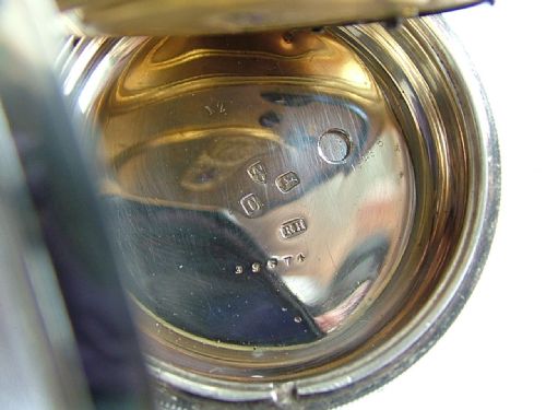 fig 2. Antique silver fusee pocket watch, Y J Rudelsheim