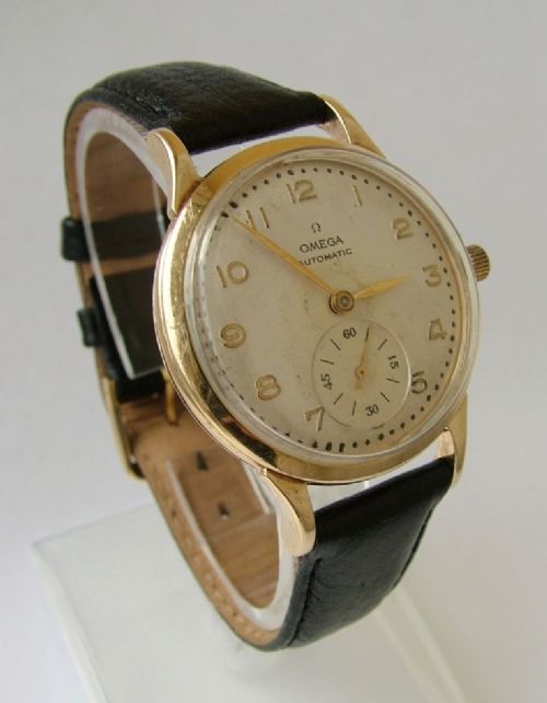 fig 1. Gents 9ct gold Omega bumper automatic watch