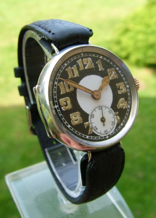 fig 1. WW1 silver trench watch