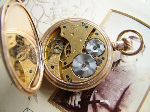 fig 1. 1901 Waltham full hunter pocket watch