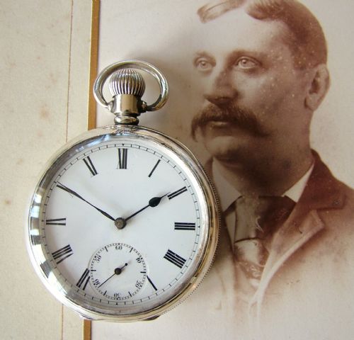 Vintage 1920 Silver 3/4 Plate Stem Winding Pocket Watch