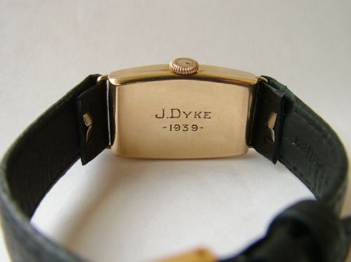 fig 2. 1930s 9 carat gold Buren Eldis wrist watch