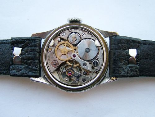 fig 3. A vintage gents 1940s silver Kingston hand winding wrist watch.