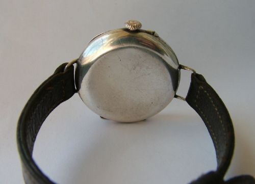fig 2. Antique gents silver watch with orig. strap, 1912