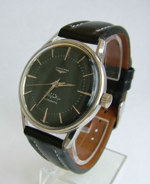 fig 1. Gents 1960 Longines Flagship wrist watch