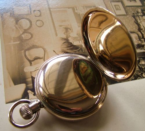 fig 1. Antique full hunter pocket watch