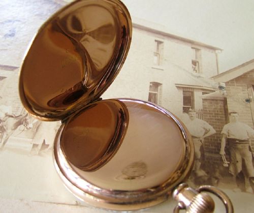 fig 2. 1920s Record Dreadnought Trenton pocket watch