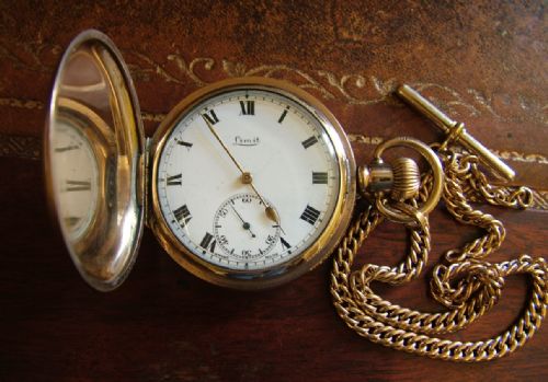 1920s Limit Full Hunter Pocket Watch and Chain