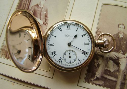 Antique Waltham Bond St Full Hunter Pocket Watch