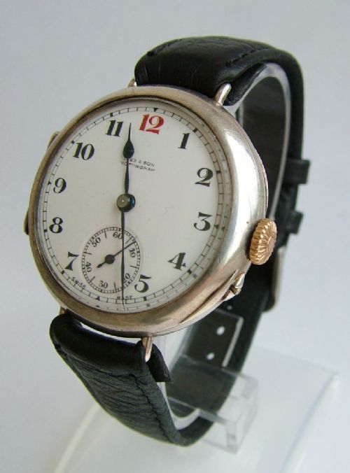 A Gents Ww1 Silver Trench Watch