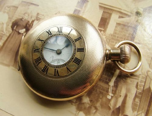 Small Antique Waltham Half Hunter Pocket Watch