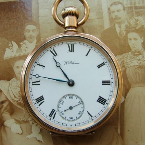 Antique Waltham Open Faced Pocket Watch, 1919