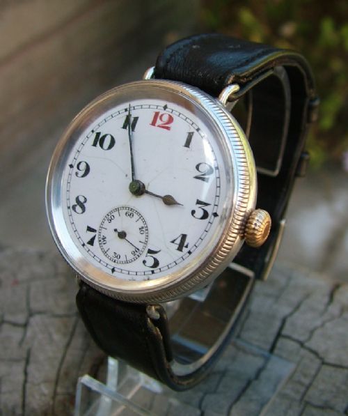 Gents Ww1 Era Silver Trench Watch