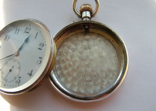fig 1. Antique silver Borgel cased Longines pocket watch