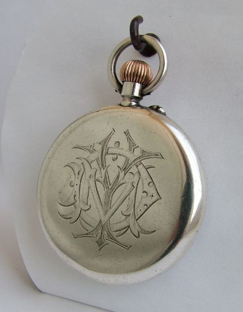 fig 2. Antique silver Borgel cased Longines pocket watch