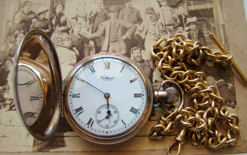 1920s Waltham Full Hunter Pocket Watch and Chain
