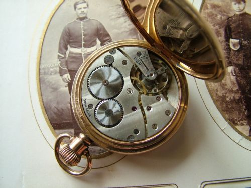 fig 1. Antique full hunter pocket watch