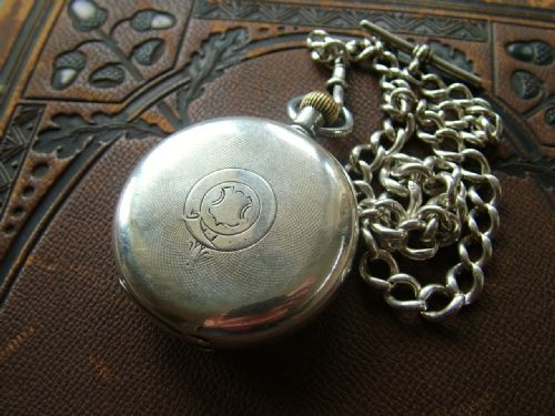 fig 1. Antique silver Omega pocket watch