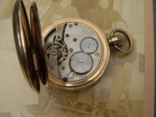 fig 1. 1920s Thomas Russell full hunter pocket watch