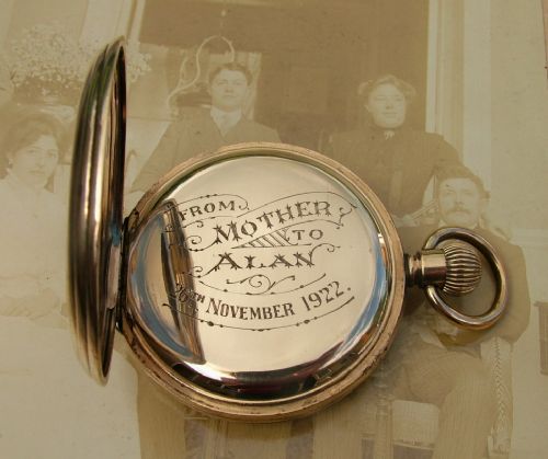 fig 2. 1920s Thomas Russell full hunter pocket watch