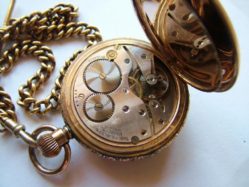 fig 1. Thomas Russell full hunter pocket watch and chain