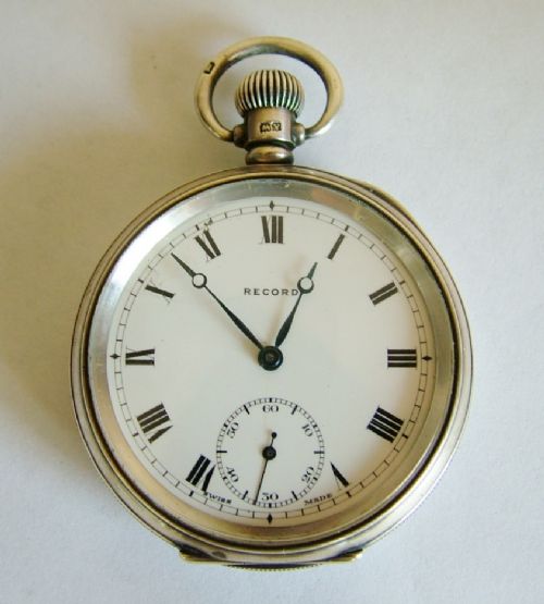 1940s Record Silver Pocket Watch